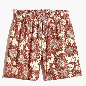 Madewell Second Wave Board Shorts in Sunflower Season Large